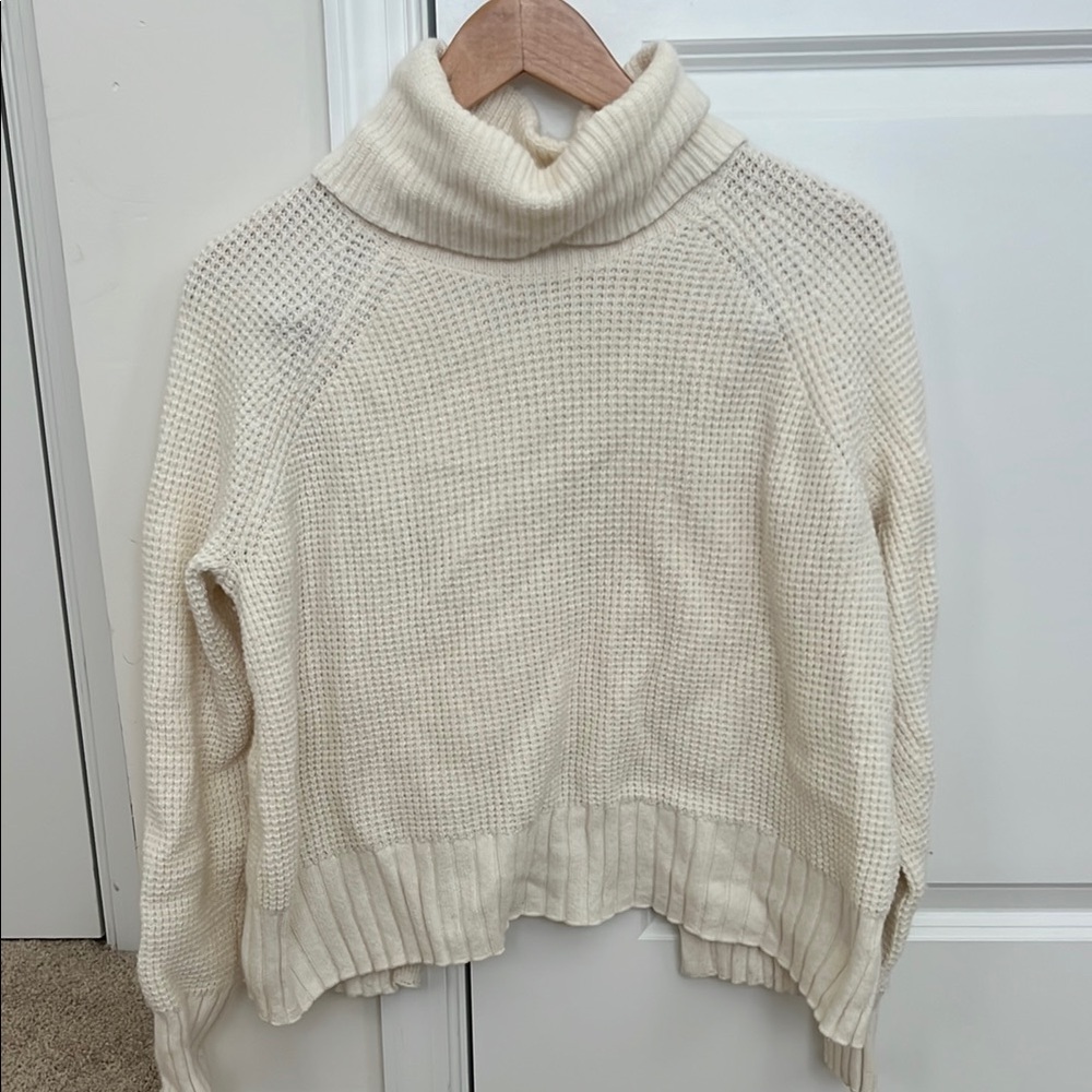 Madewell Cozy Cream Turtleneck Sweater